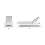 Eleya 78_ Outdoor Chaise Lounge - Cera Gray