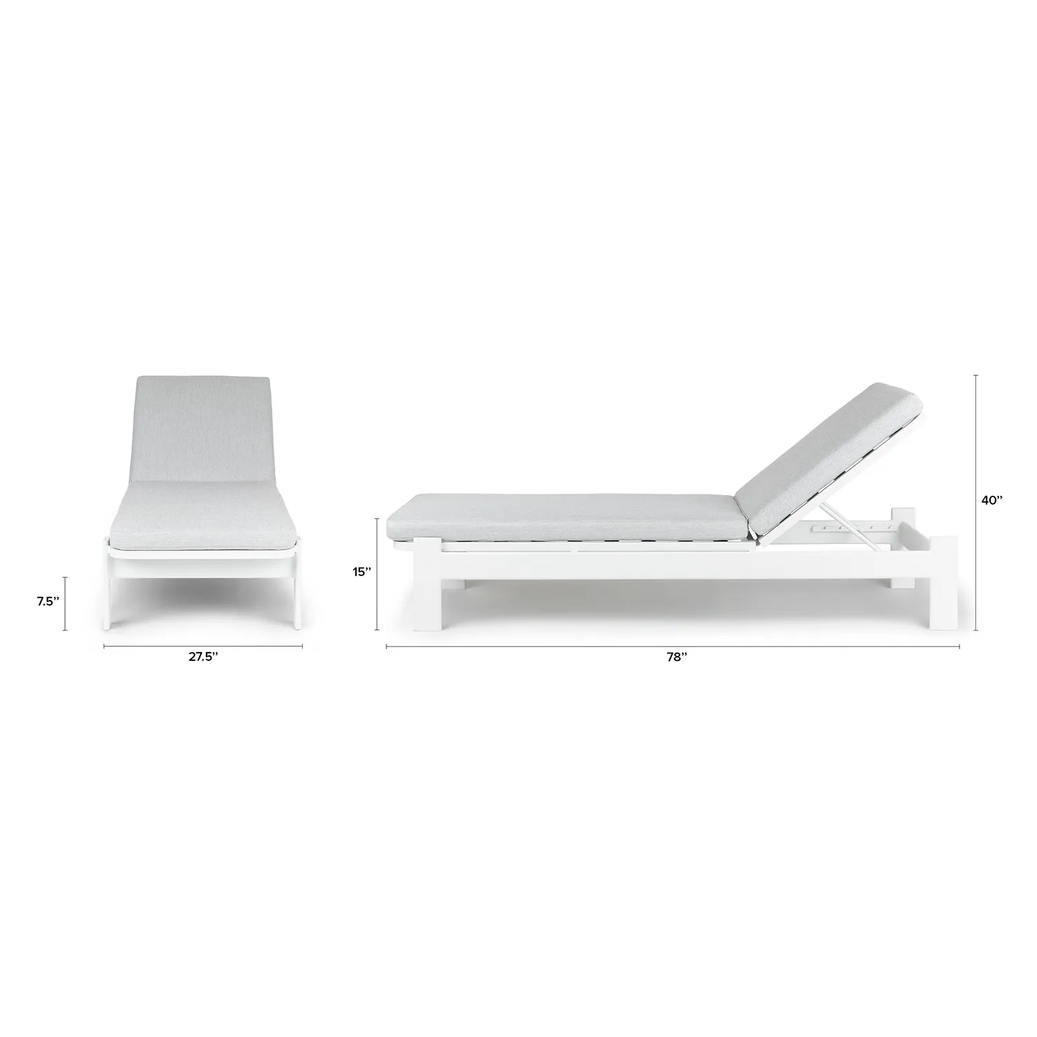 Eleya 78_ Outdoor Chaise Lounge - Cera Gray - Image 2