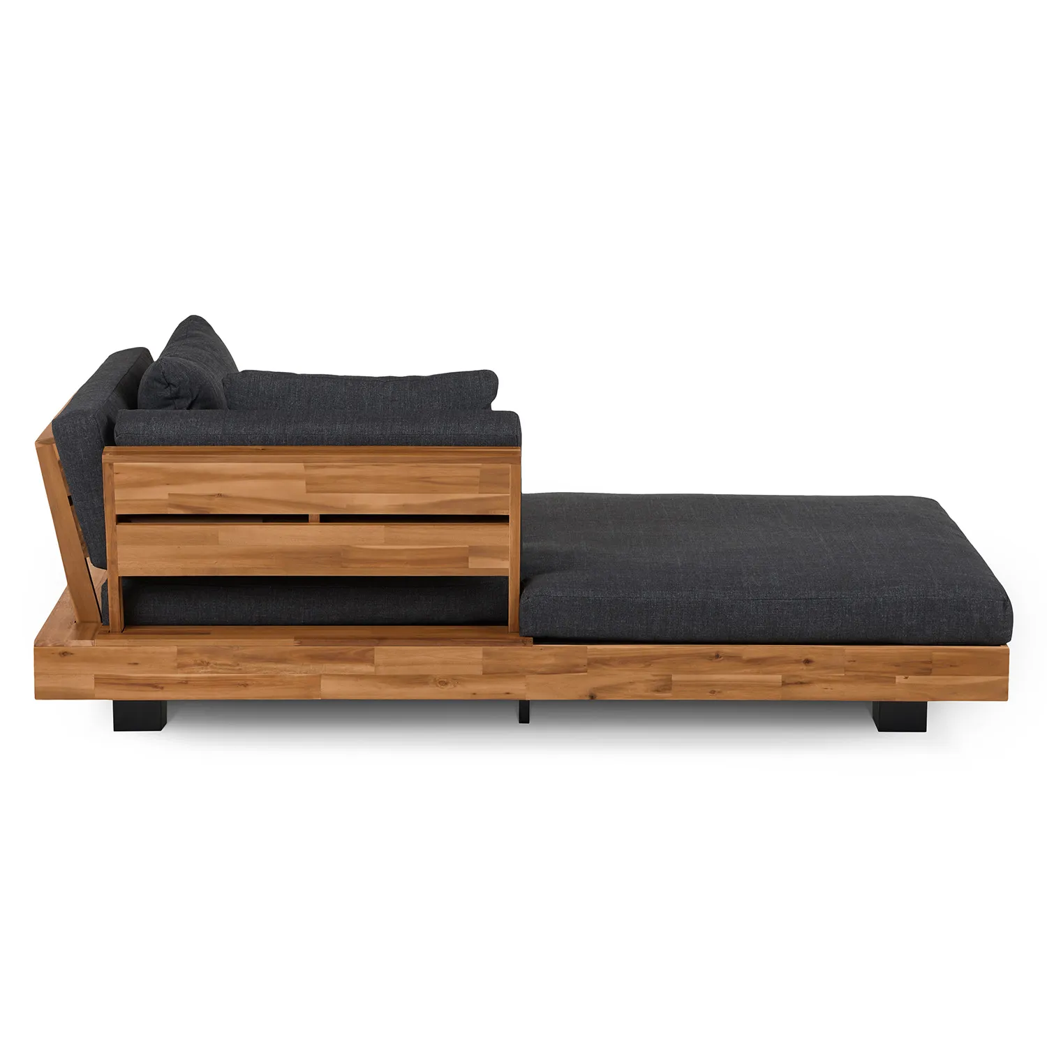Lubek 69.25_ Outdoor Low Left Chaise Lounge - Slate Gray - Image 10