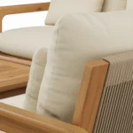 Laholm 94_ Outdoor Corner Sectional Set - Dravite Ivory