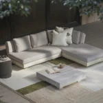 Lubek 82.5_ Outdoor Low Right Sectional Set - Beach Sand