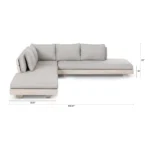 Lubek 100.5_ Outdoor Low Corner Sectional - Beach Sand