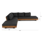 Lubek 100.5_ Outdoor Low Corner Sectional - Slate Gray