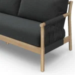 Rosa 110_ Outdoor Corner Sectional - Dravite Black