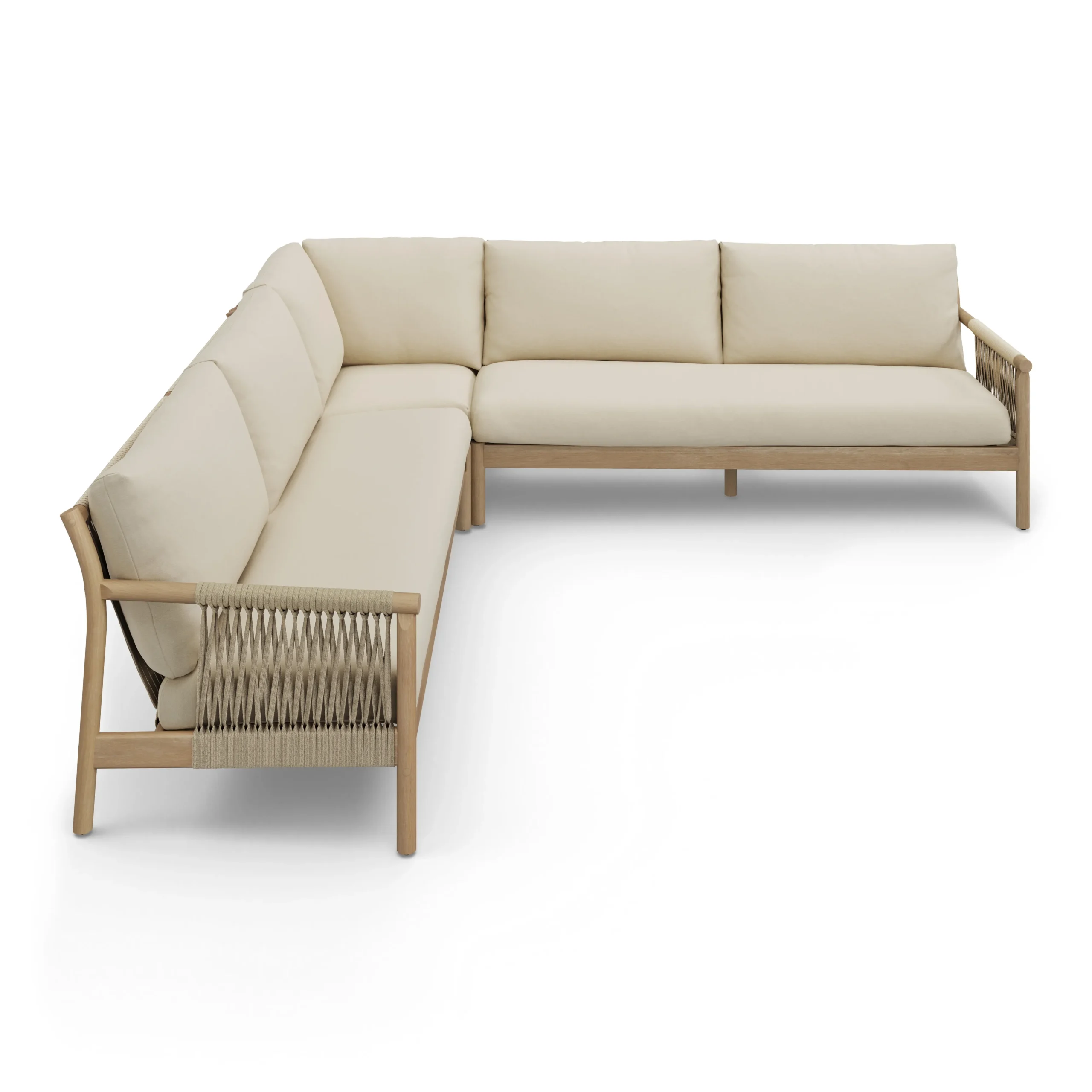 Rosa 110_ Outdoor Corner Sectional - Dravite Ivory - Image 4