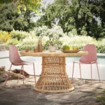 Calliope 54.5_ Outdoor Dining Table - Wicker