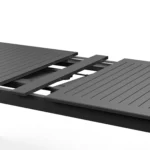 Fisk 75.5_ - 96_ Outdoor Extendable Dining Table - Black