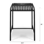 Sarek 29.5_ Outdoor Bar Table - Black