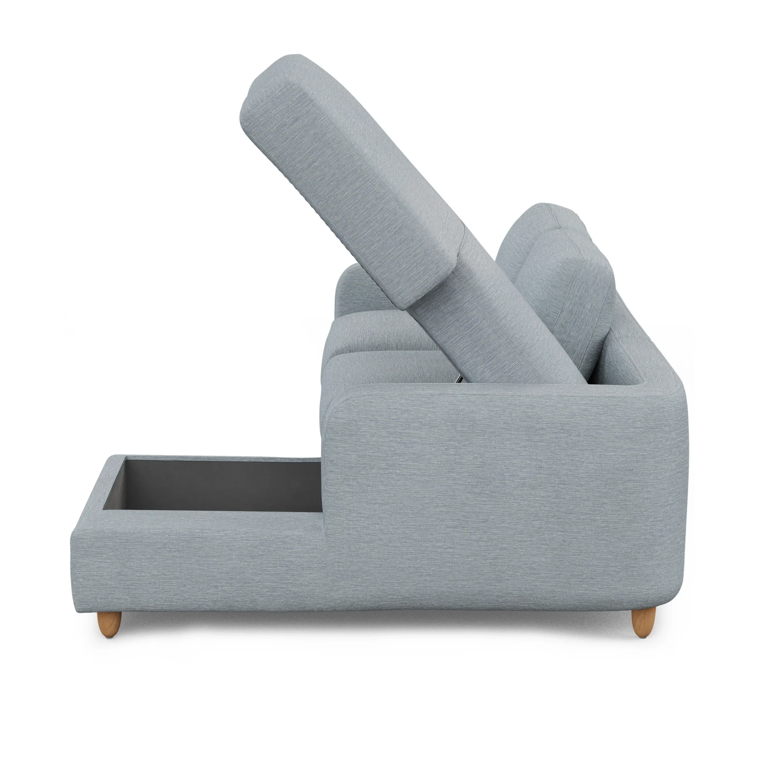 Vati 90.5_ Right Storage Sectional - Silver Light Blue - Image 9