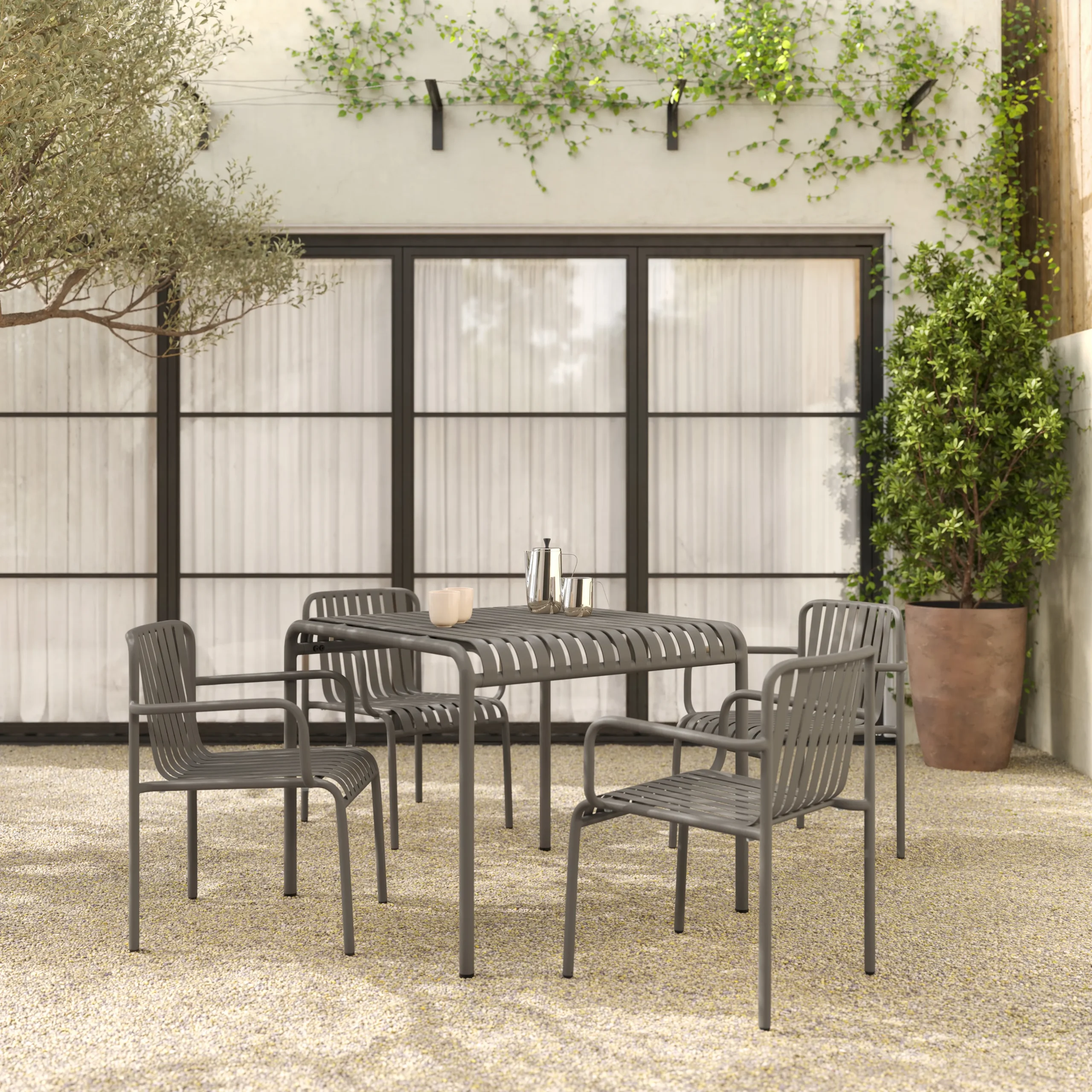 Sarek 35.5_ Outdoor Dining Table - Warm Stone - Image 6