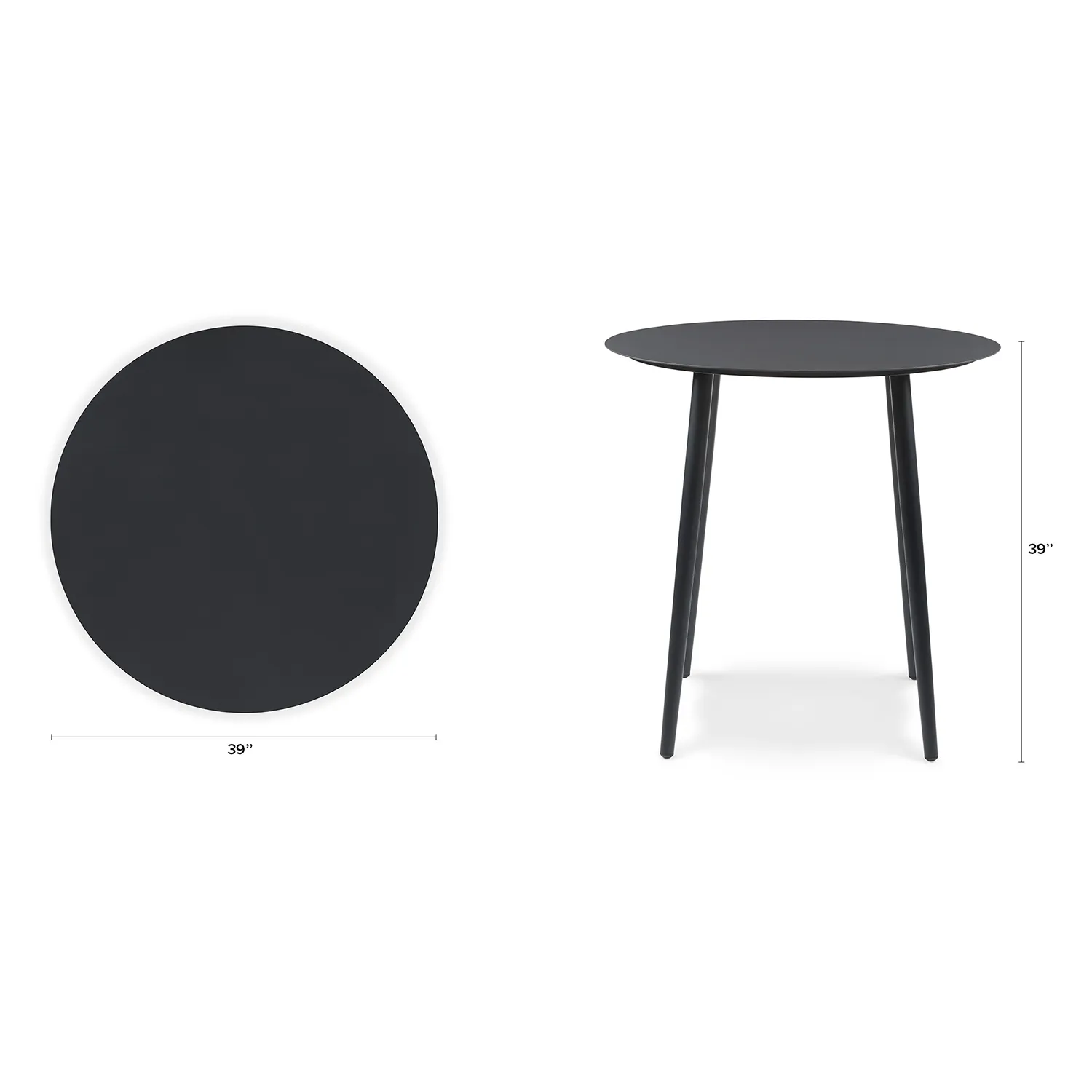 Ballo Outdoor Bar Table - Black - Image 2