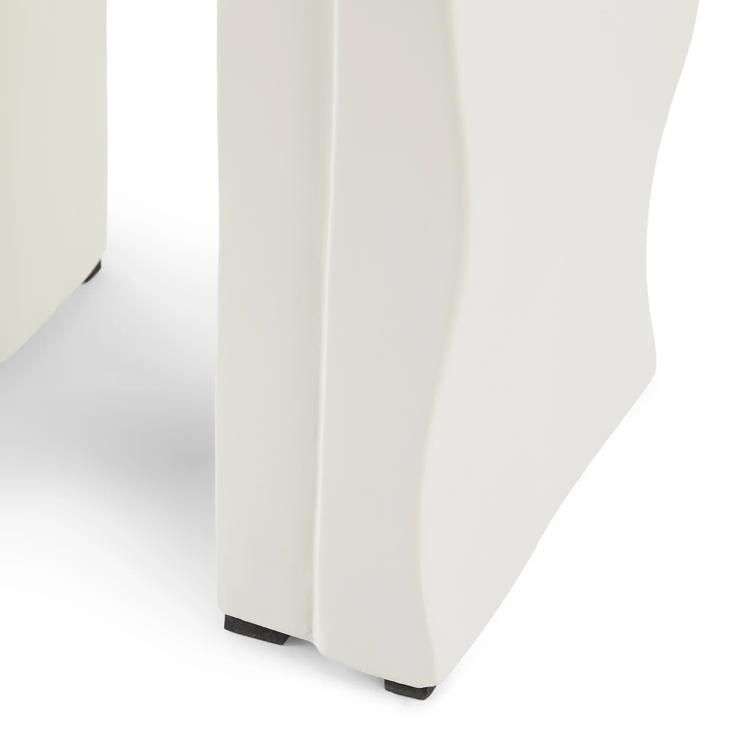 Bixby Outdoor Concrete Side Table - Natural White - Image 5