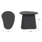 Noora Outdoor Side Table - Black