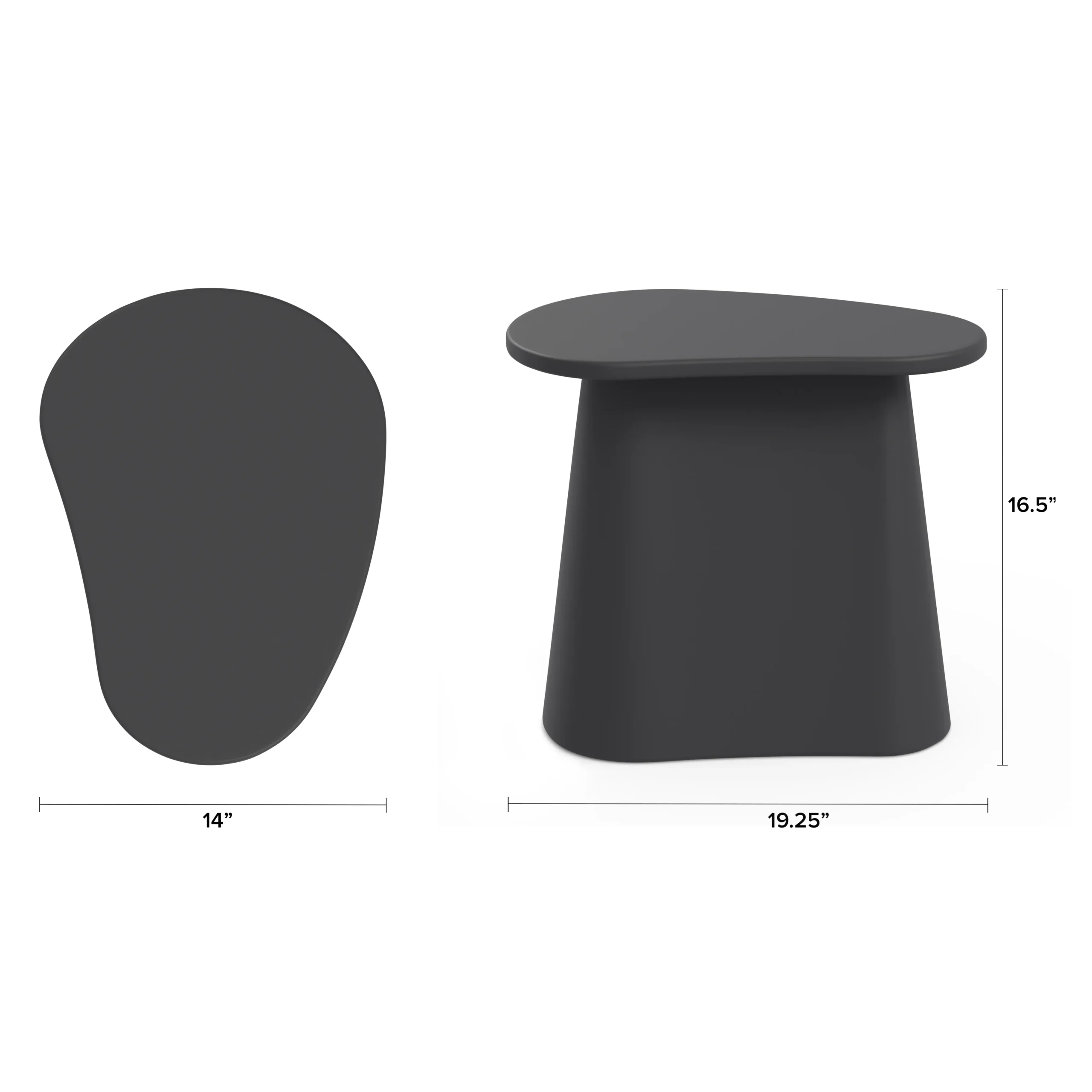 Noora Outdoor Side Table - Black - Image 2