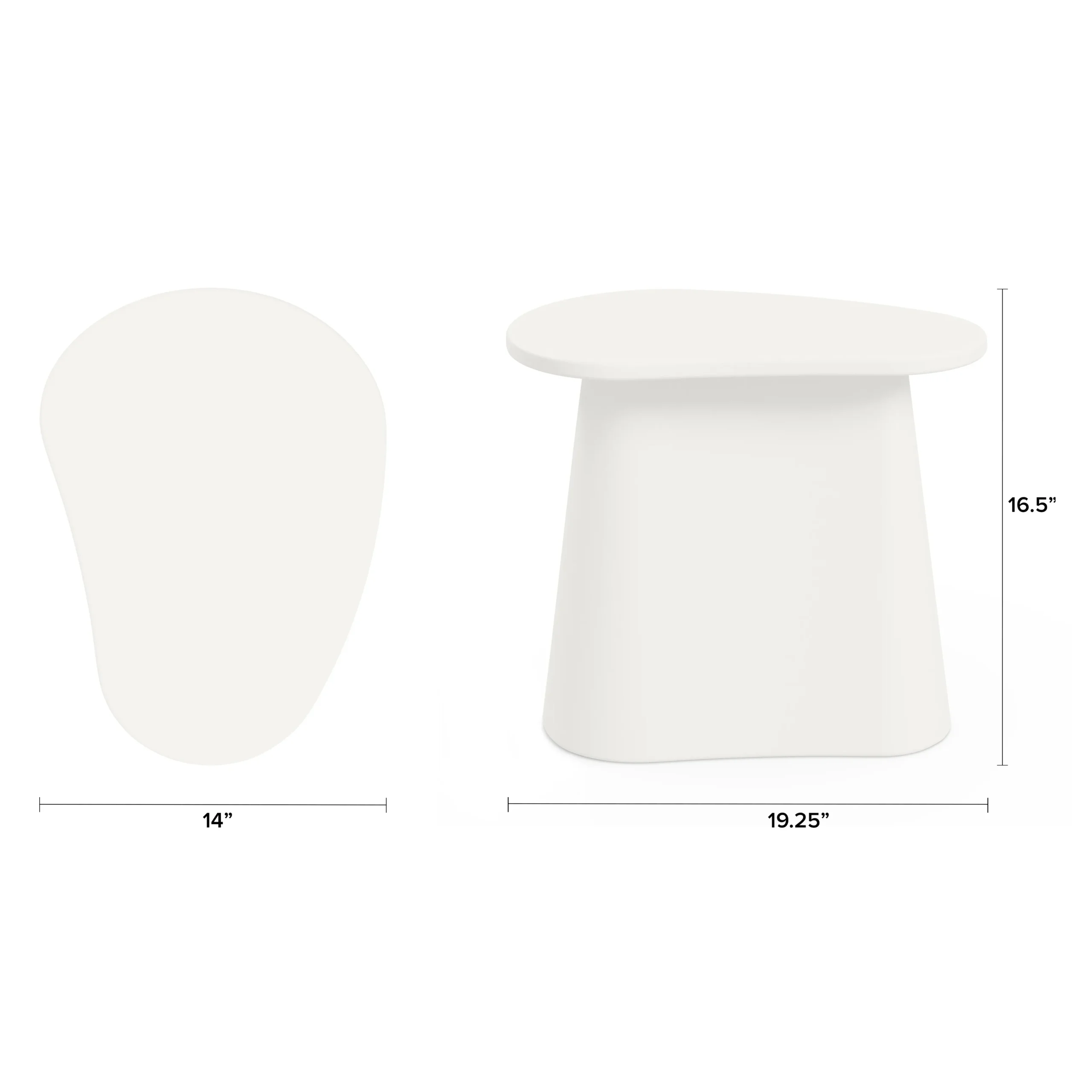 Noora Outdoor Side Table - White - Image 2