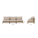 Cove 102.75_ Outdoor Armless Modular Sofa - Basket Beige