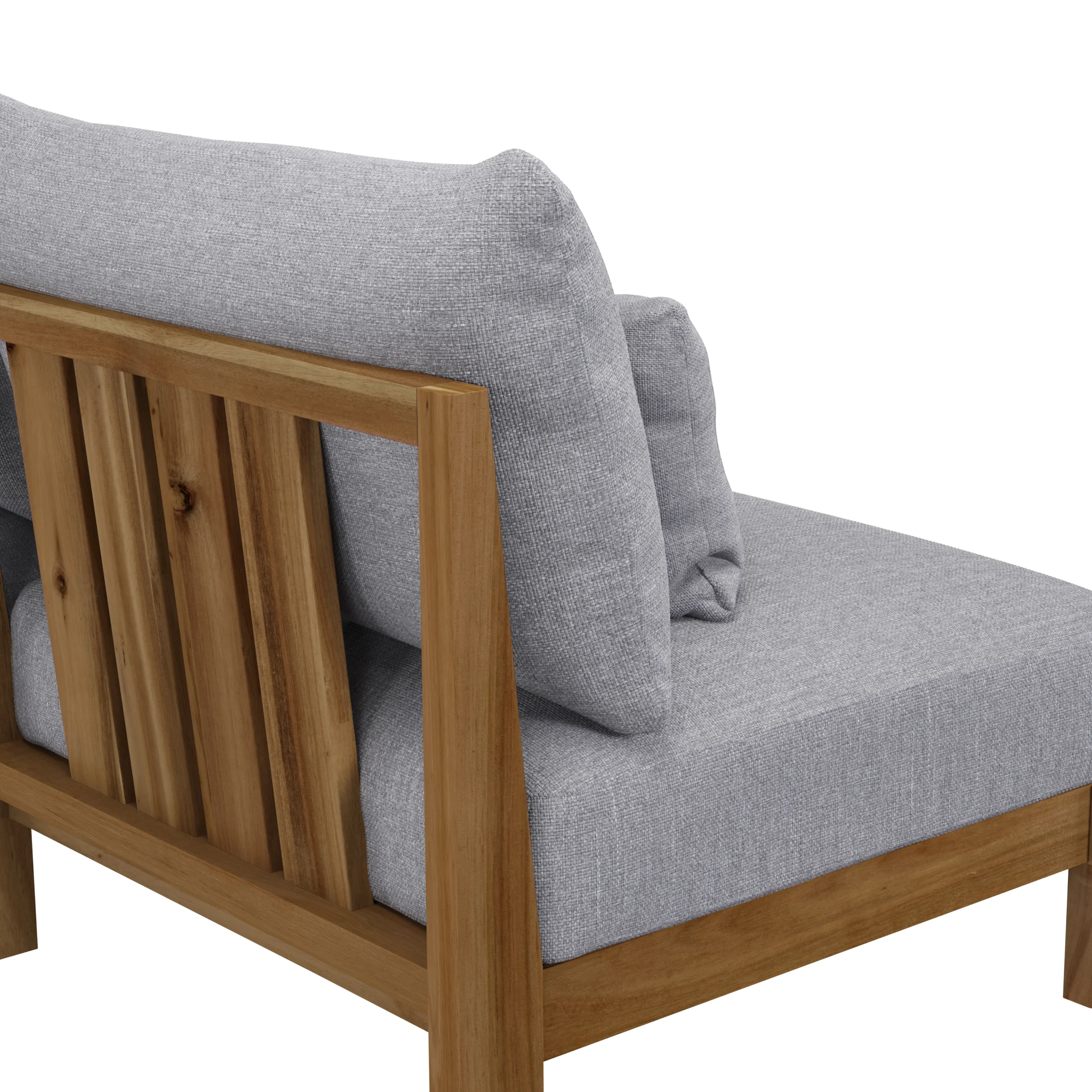 Cove 102.75_ Outdoor Armless Modular Sofa - Basket Gray - Image 8