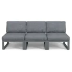 Kezia 84_ Outdoor Armless Modular Sofa - Whale Gray