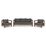 Palmera 80_ Outdoor Sofa Set - Dravite Black
