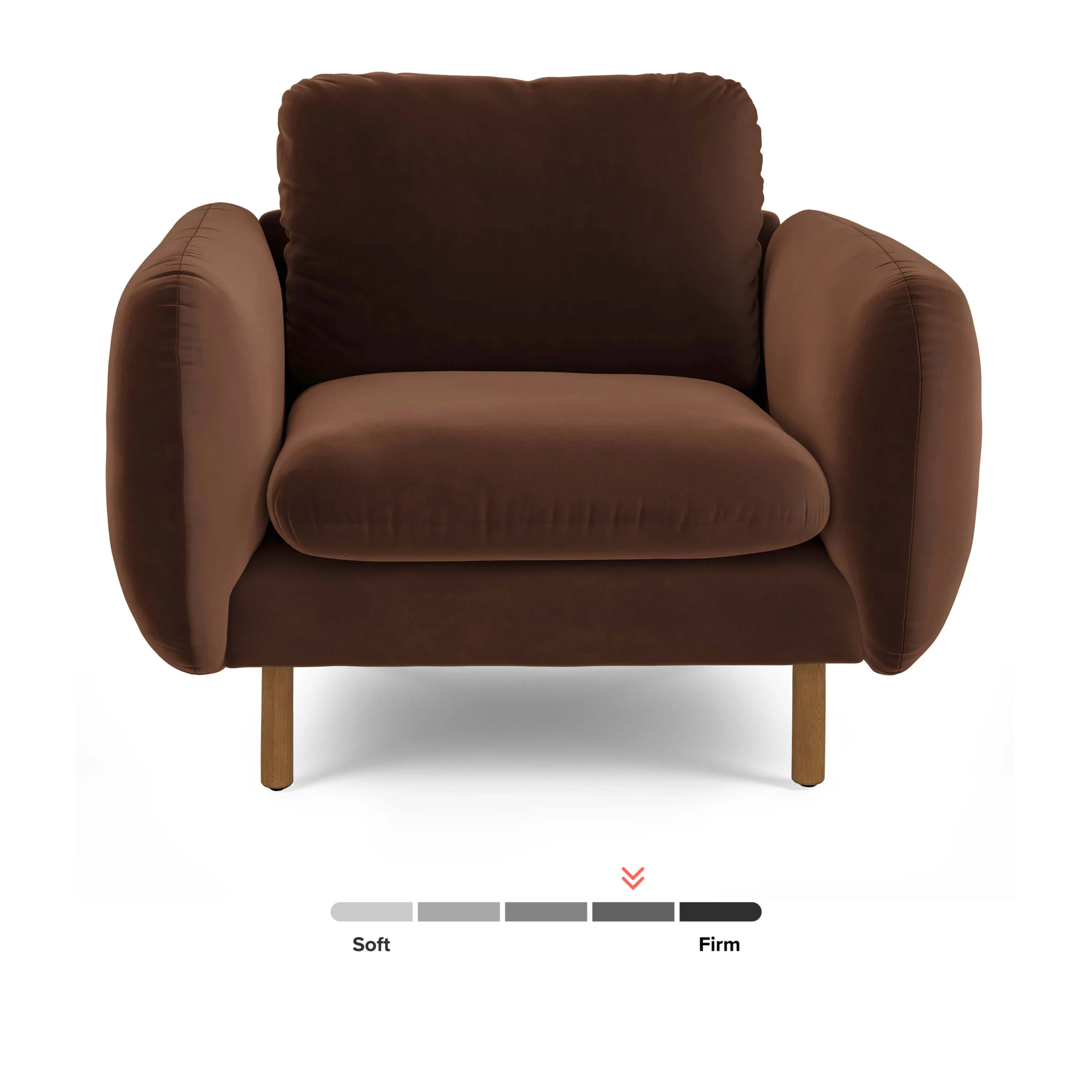 Sanders 37_ Velvet Lounge Chair - Plush Pacific Brown - Image 7