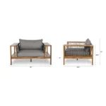 Callais 55_ Outdoor Lounge Chair - Taupe Gray
