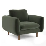 Sanders 37_ Velvet Lounge Chair - Plush Pacific Green