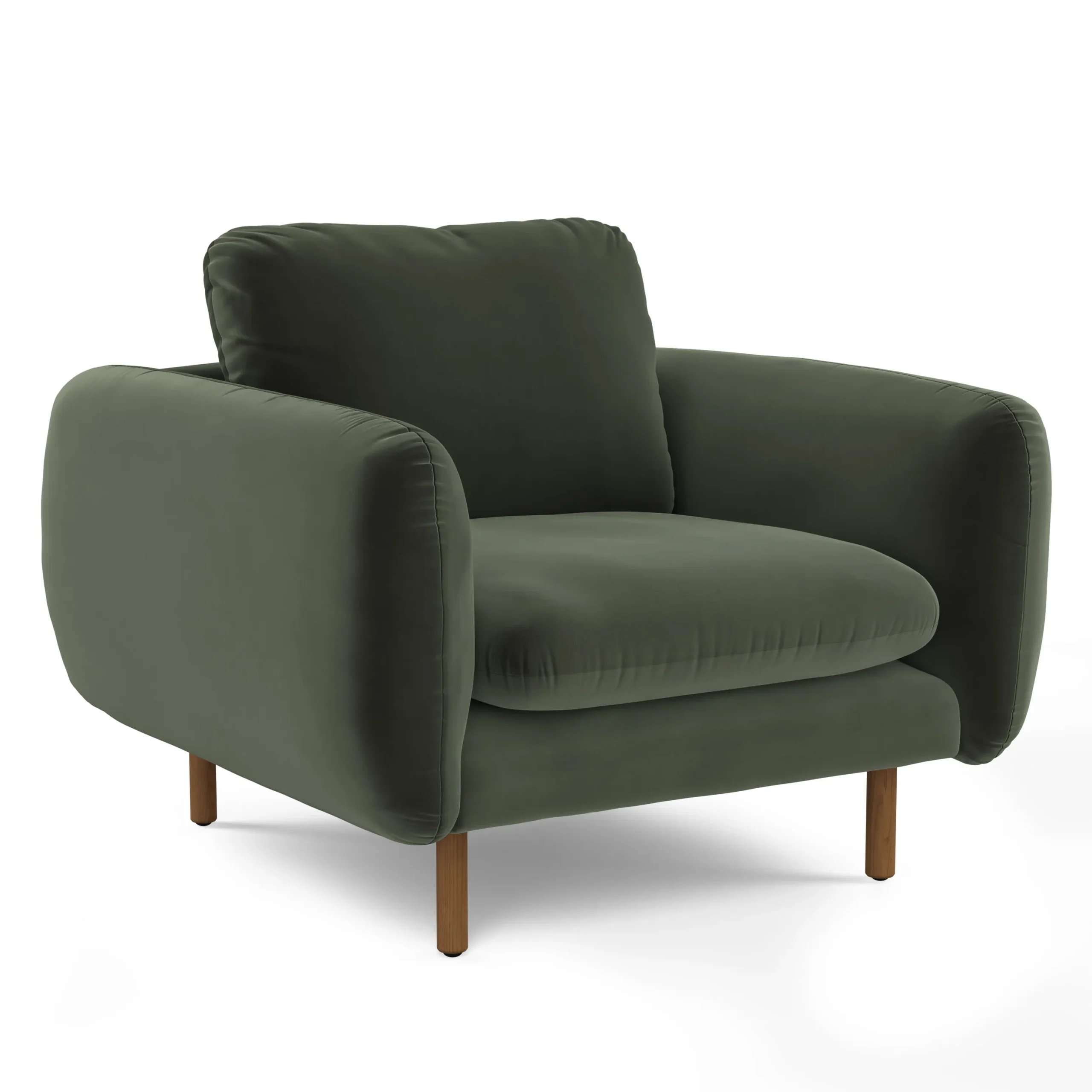 Sanders 37_ Velvet Lounge Chair - Plush Pacific Green - Image 12