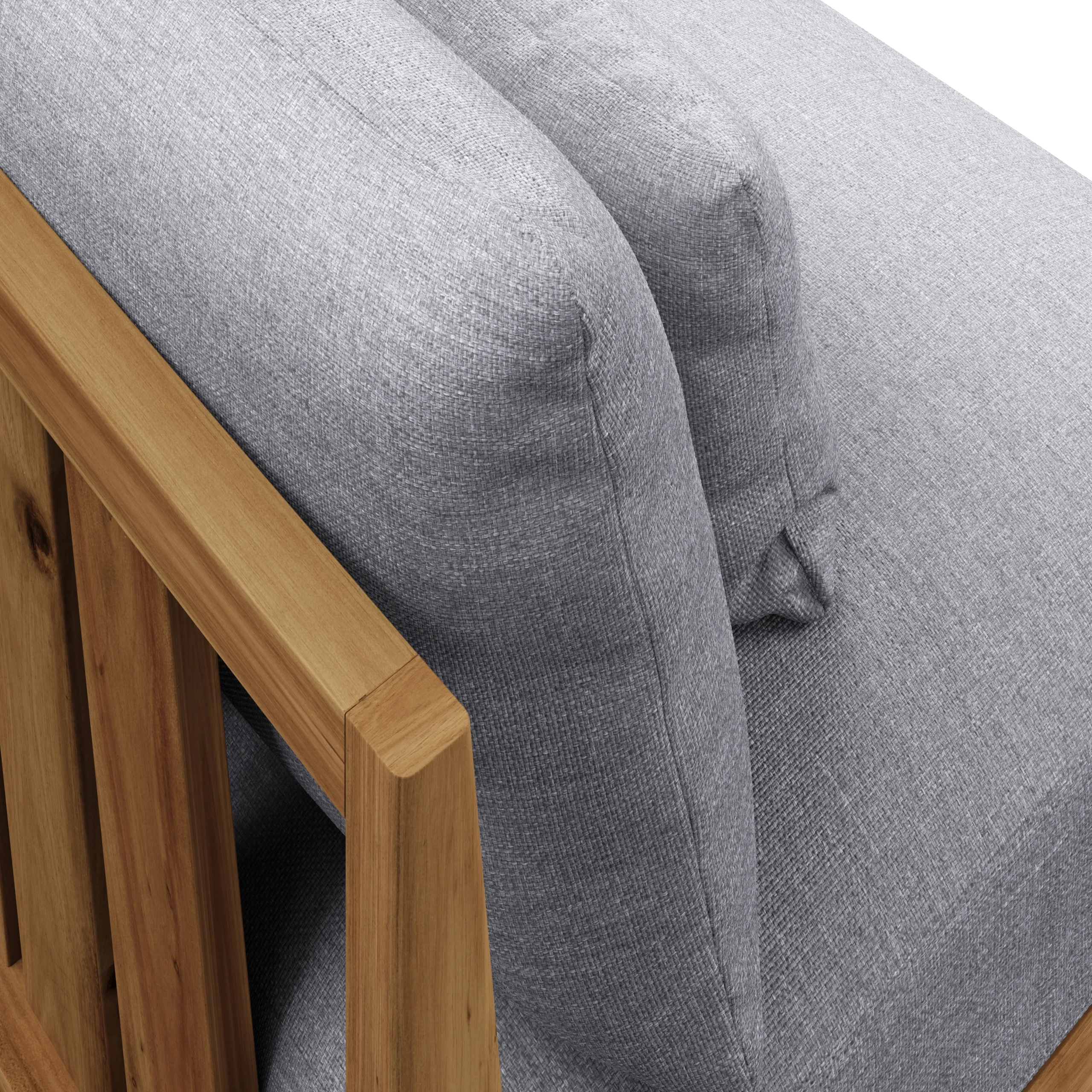 Cove 34.25_ Outdoor Armless Chair Module - Basket Gray - Image 12