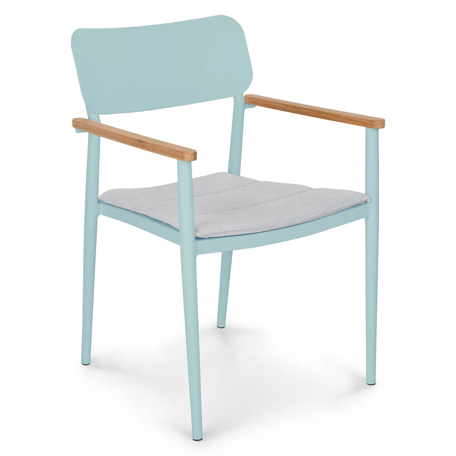 Elan Outdoor Stackable Dining Chair - Turquoise - Image 3