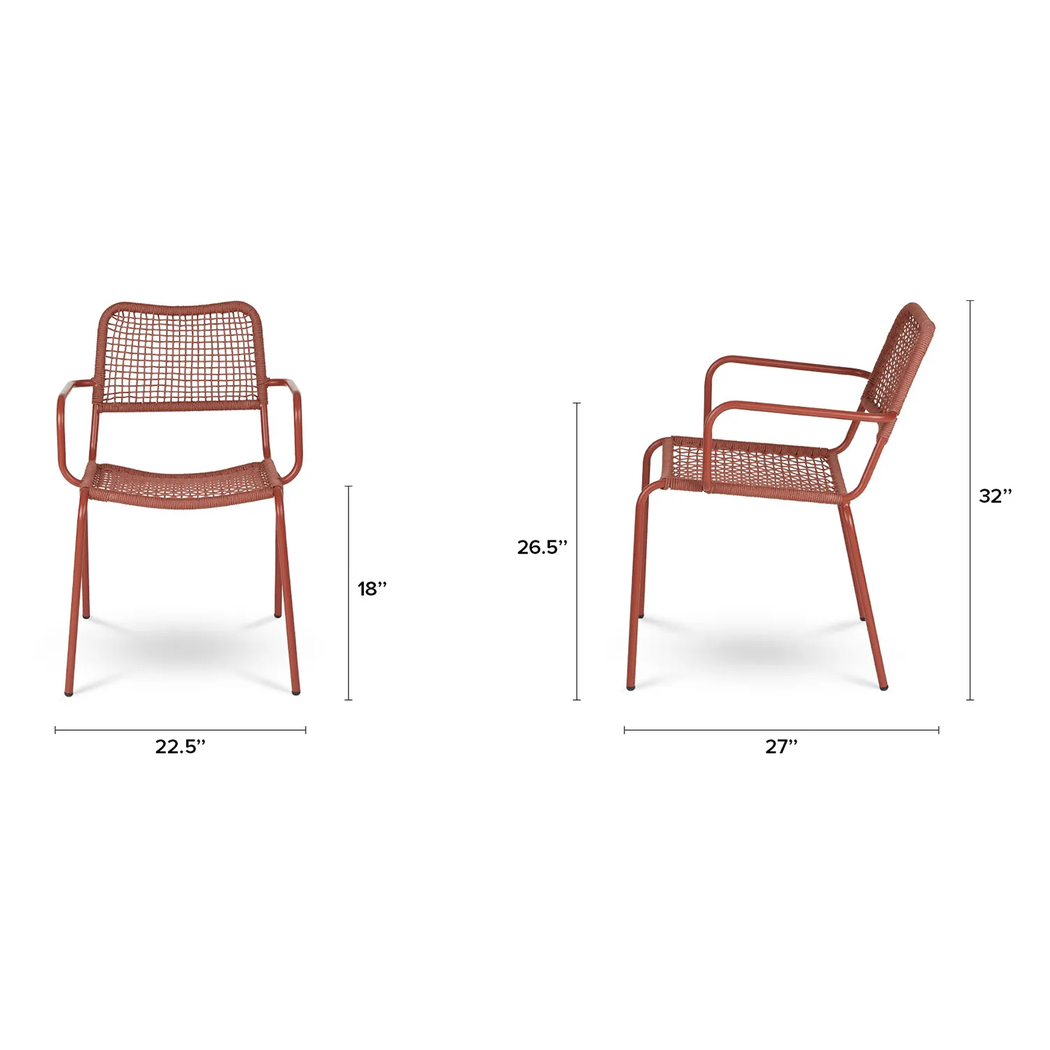 Manna Outdoor Dining Chair - Sonoma Red - Image 2