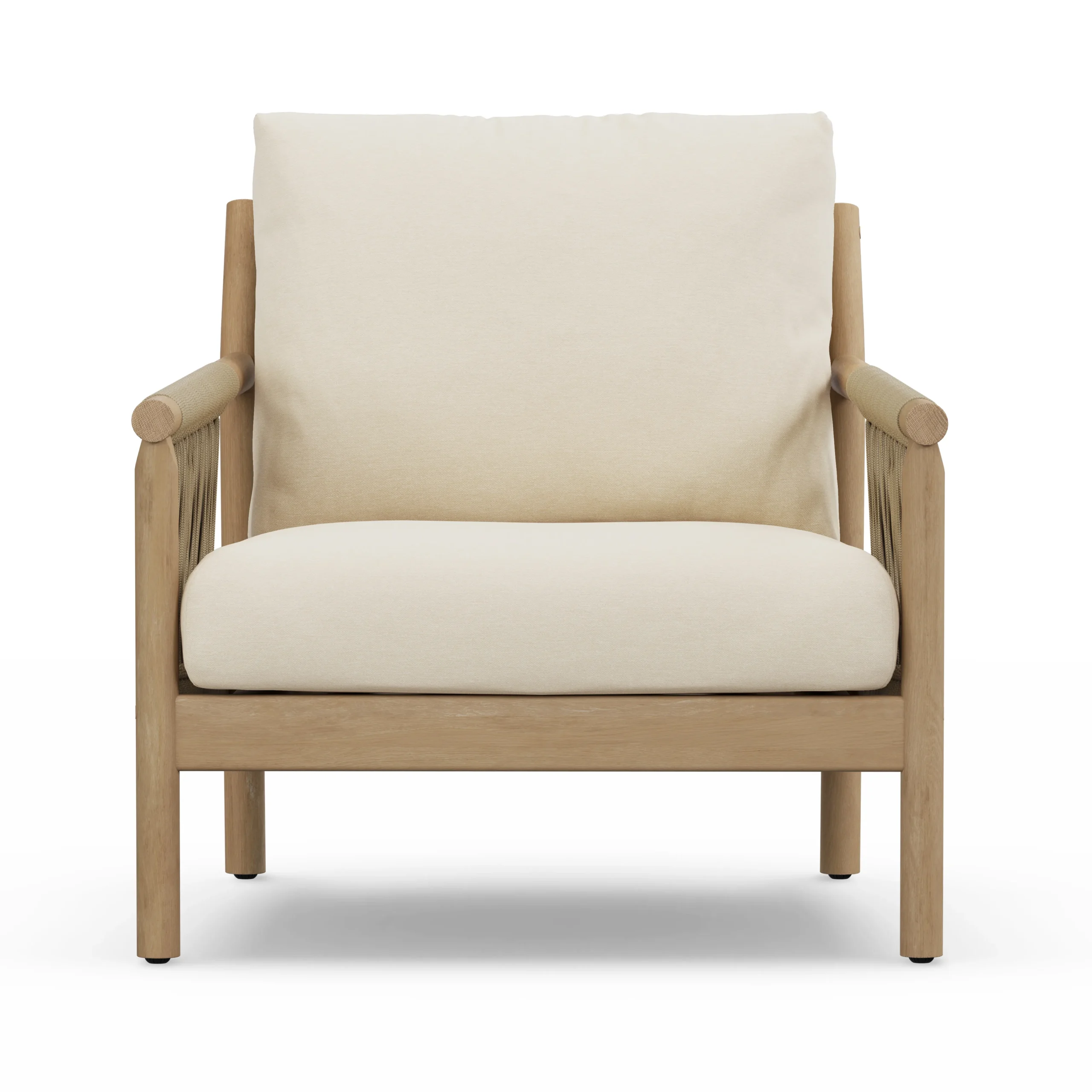 Rosa 34.5_ Outdoor Lounge Chair - Dravite Ivory - Image 4
