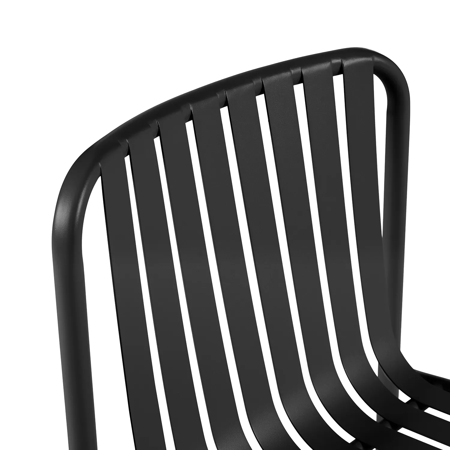 Sarek Outdoor Stackable Dining Chair - Black - Image 13