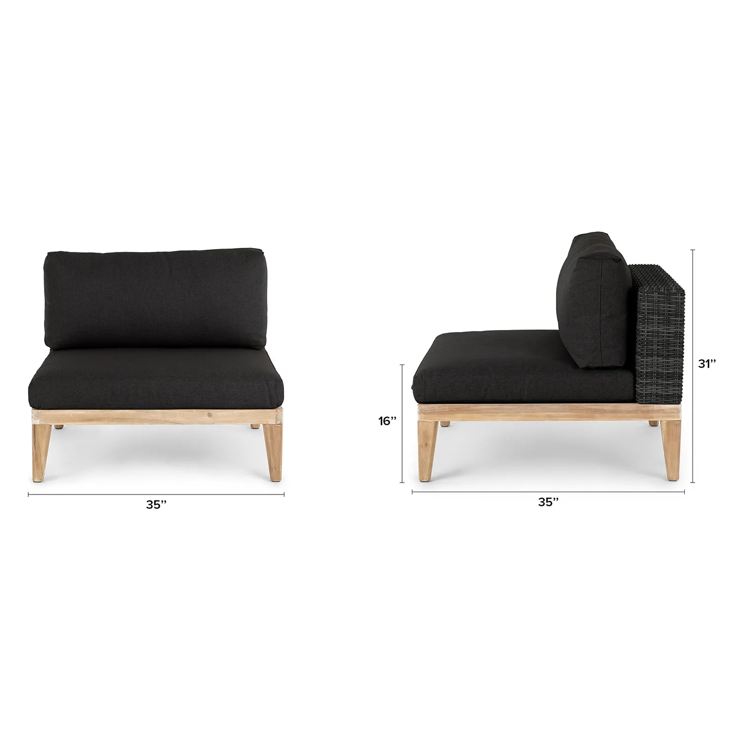 Urba 35_ Outdoor Lounge Chair - Slate Gray - Image 2