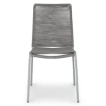 Zina Outdoor Stackable Dining Chair - Heathered Gray