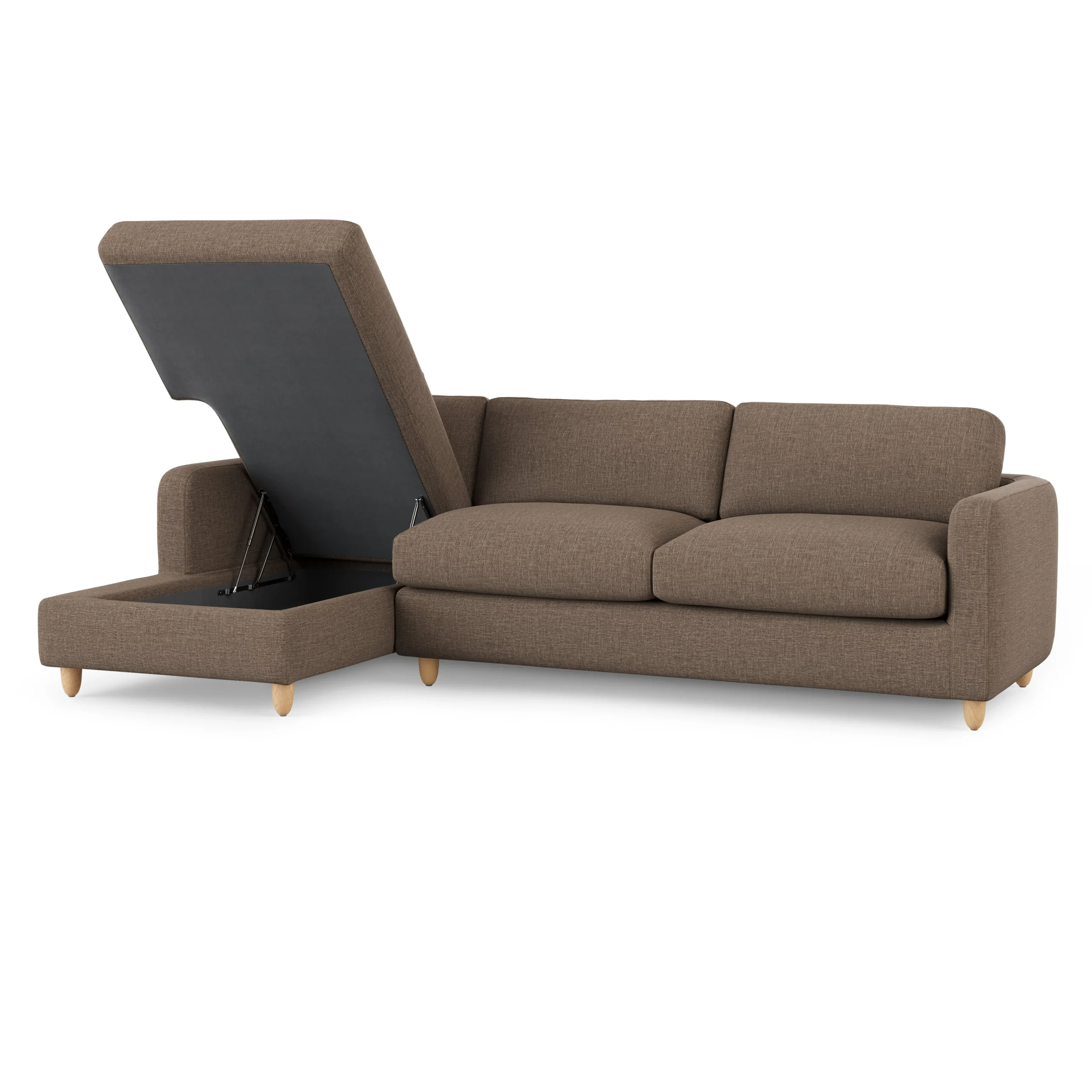 Vati 114_ Left Storage Sleeper Sectional - Natural Oak and Buckler Brown - Image 11