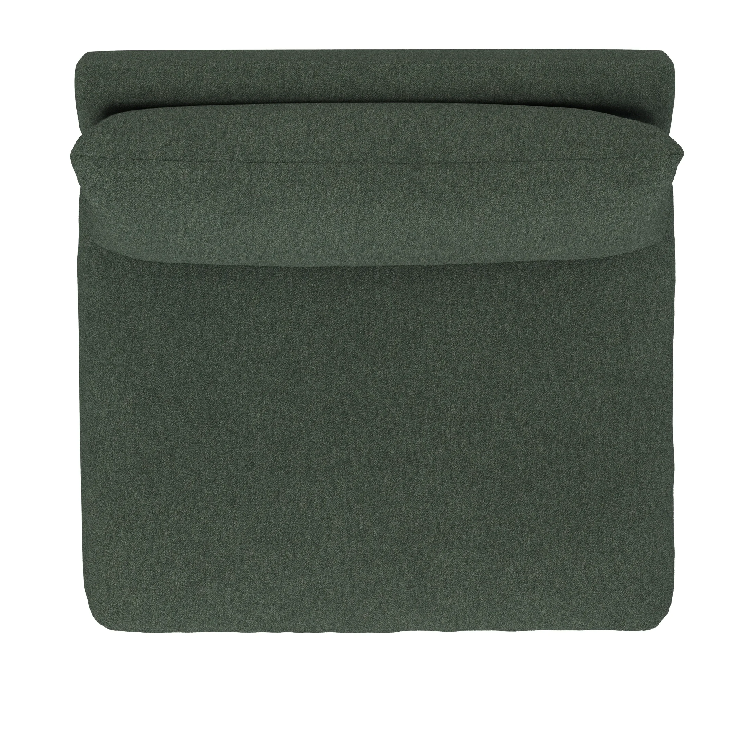 Leigh 39.5_ Armless Chair Module - Green Wool Bouclé - Image 10