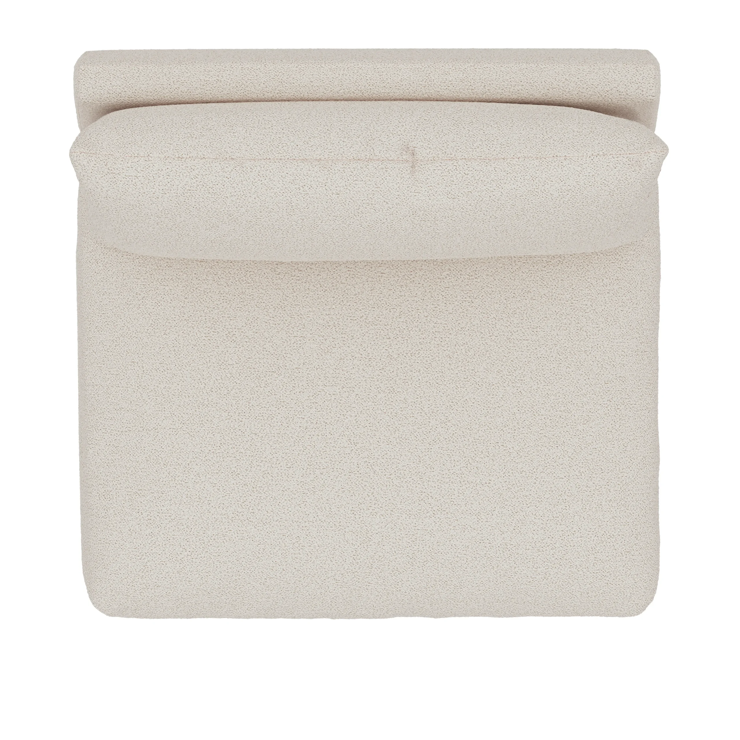 Leigh 39.5_ Armless Chair Module - Ivory Wool Bouclé - Image 8