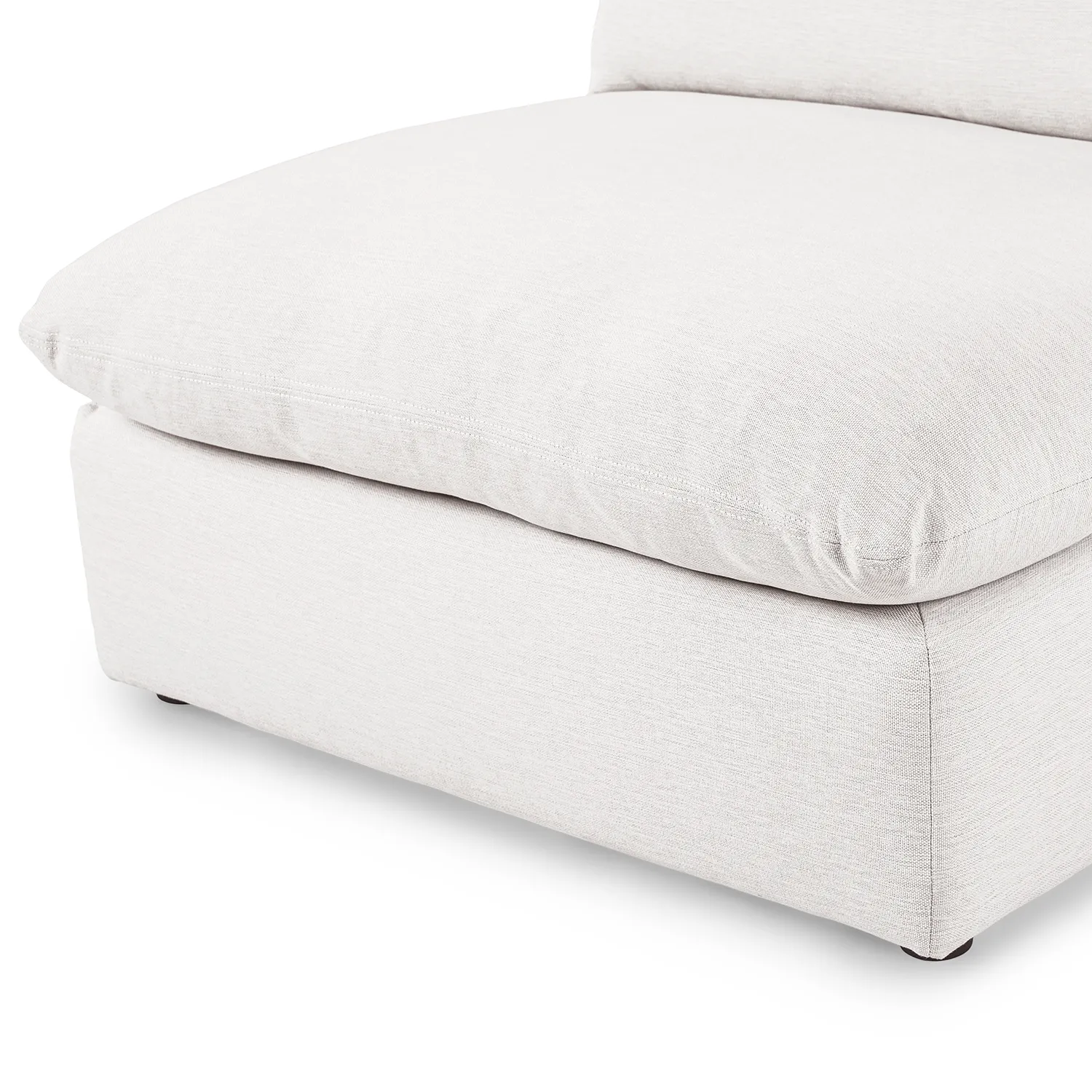 Leigh 39.5_ Armless Chair Module - Silver Ivory - Image 5