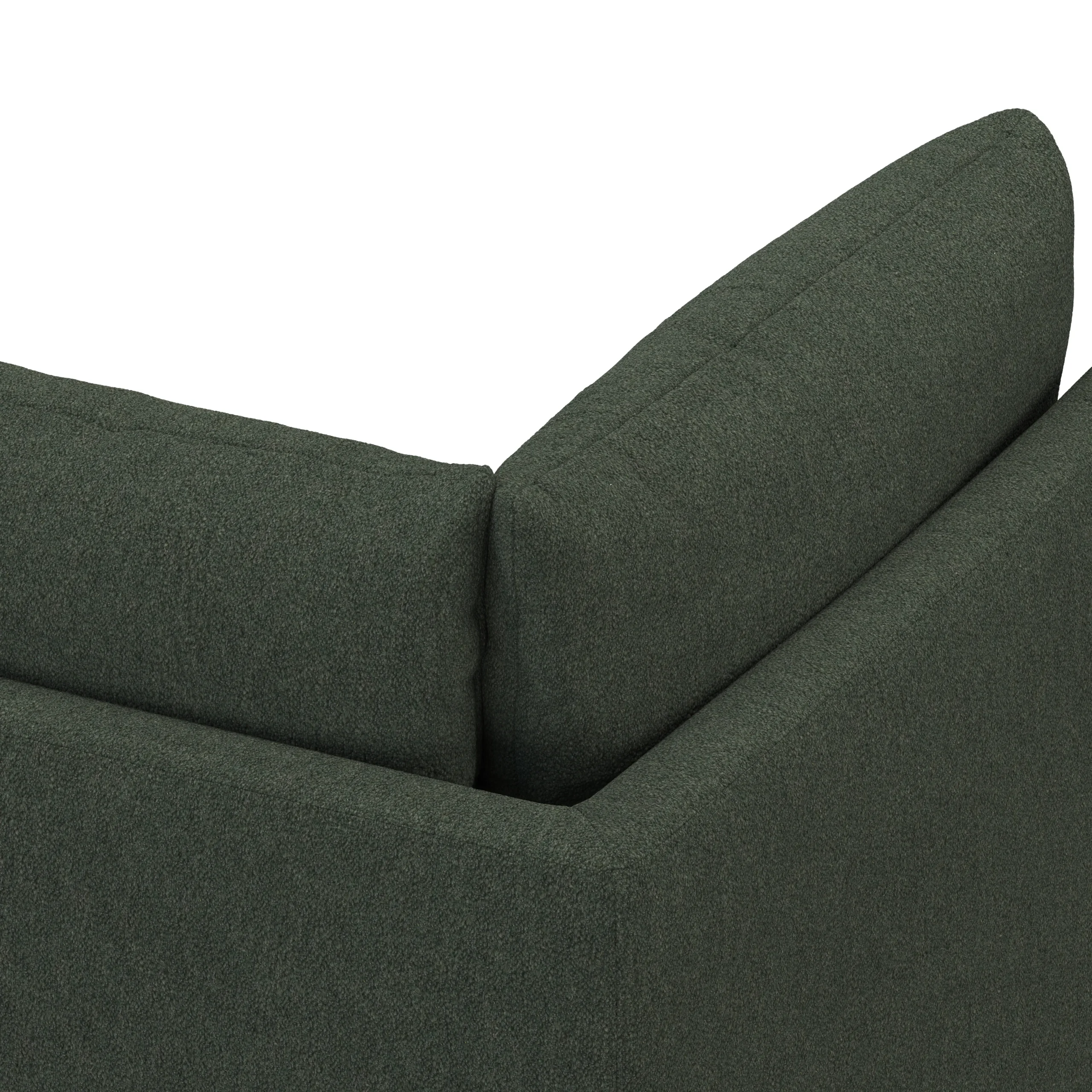 Leigh 41_ Corner Chair Module - Green Wool Bouclé - Image 8