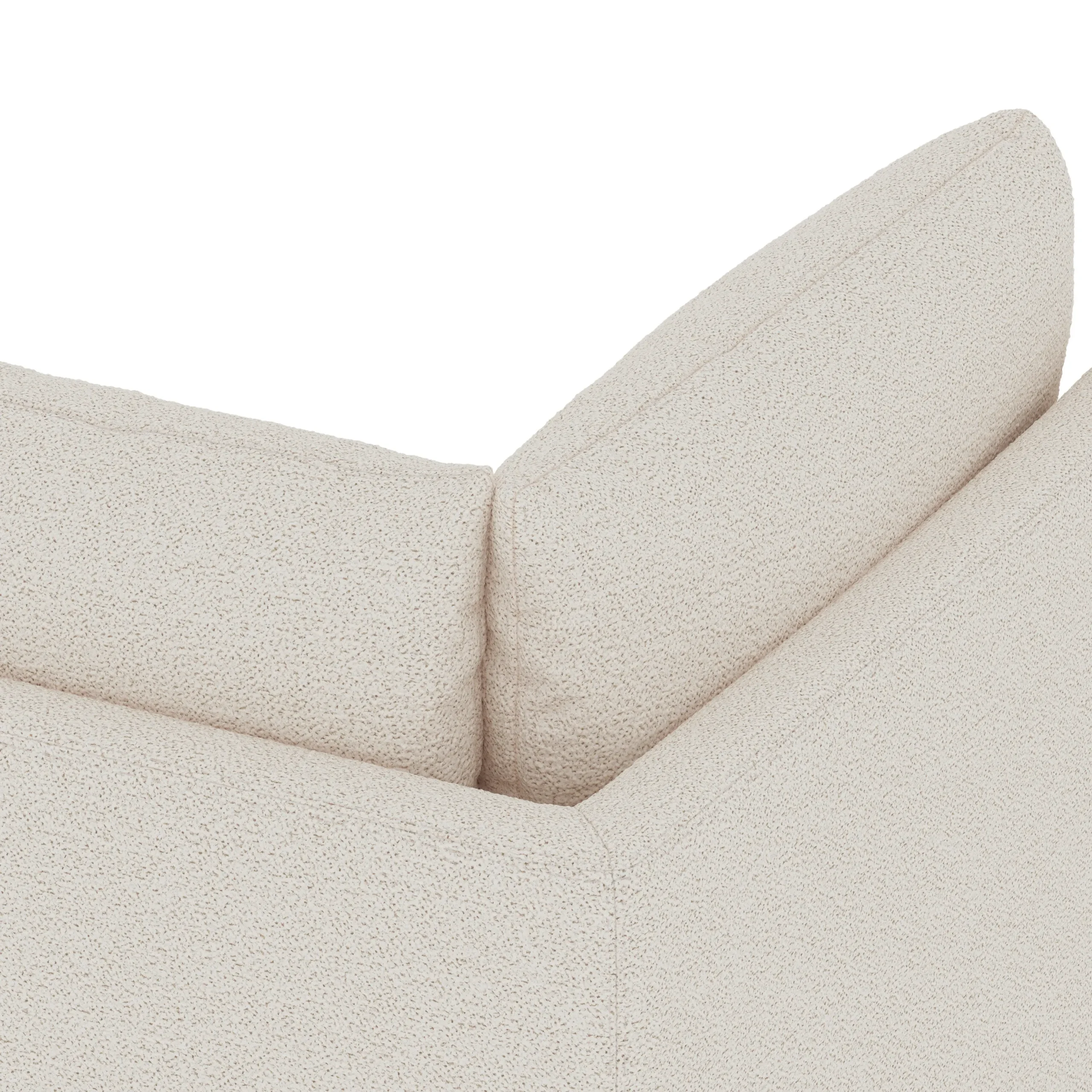 Leigh 41_ Corner Chair Module - Ivory Wool Bouclé - Image 6