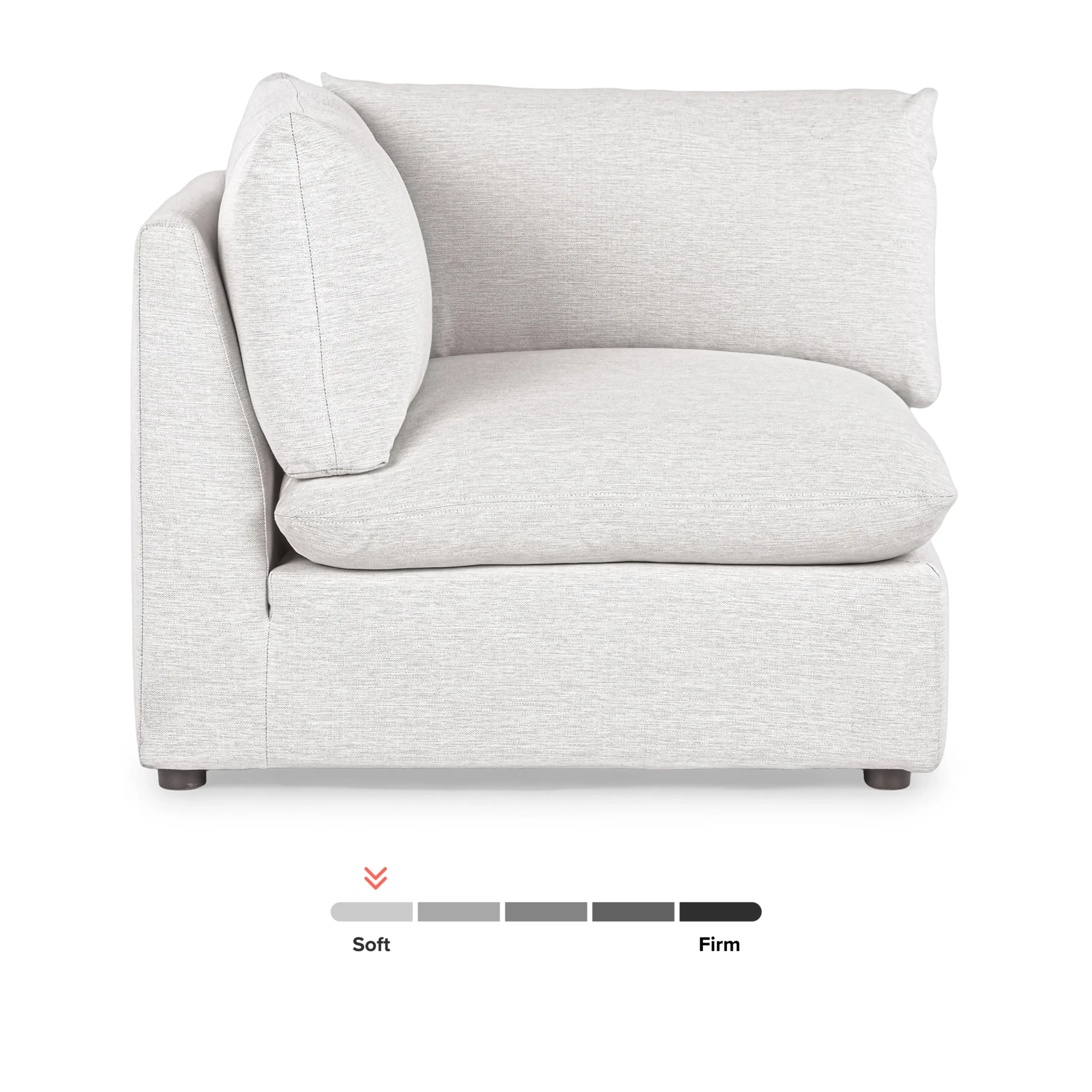 Leigh 41_ Corner Chair Module - Silver Ivory - Image 12