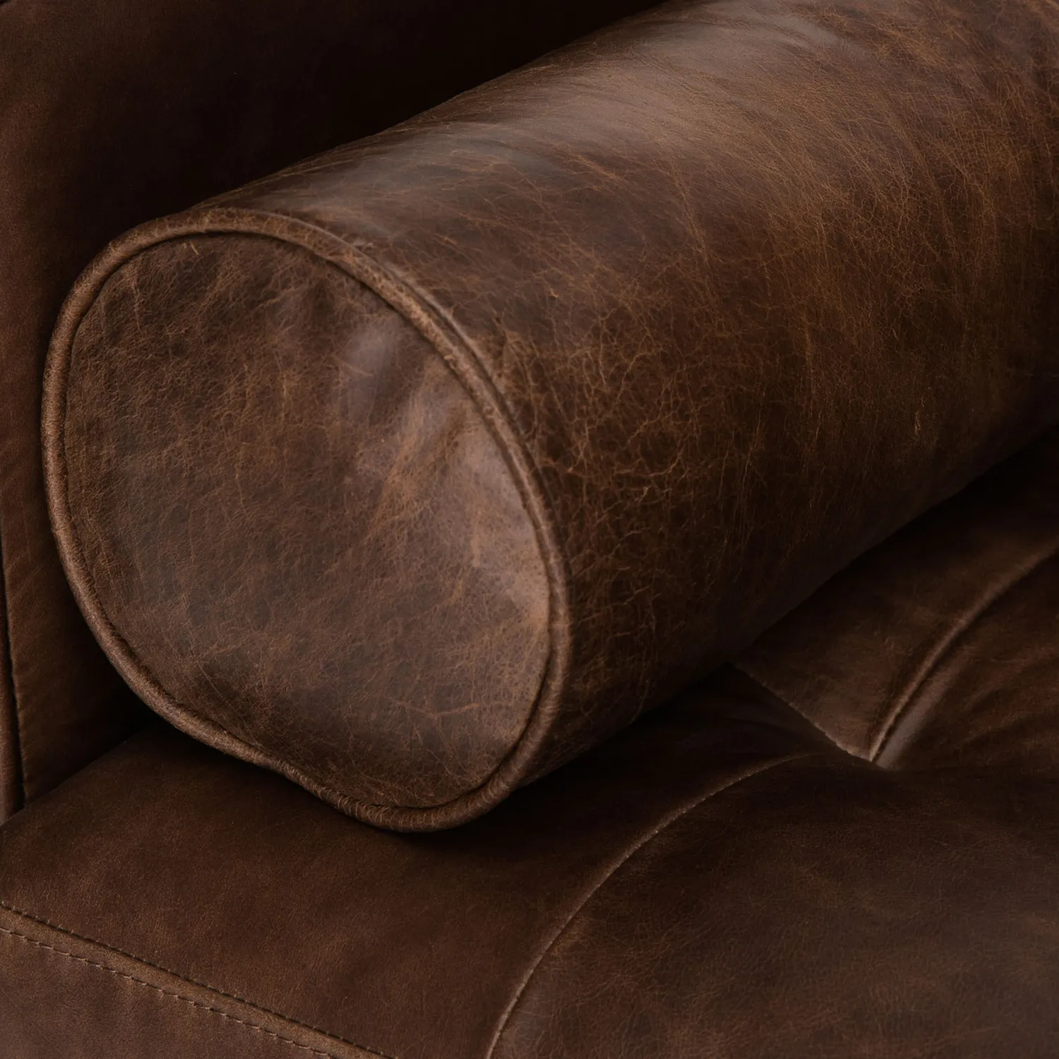 Sven 42_ Tufted Leather Lounge Chair - Charme Chocolat - Image 7