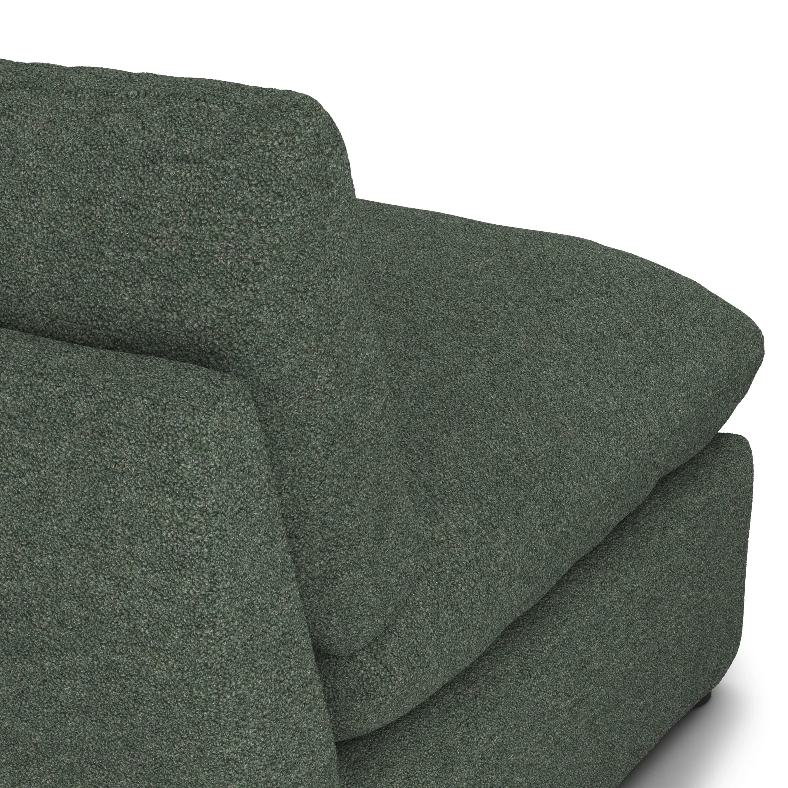 Leigh 79_ Armless Modular Sofa - Green Wool Bouclé - Image 8