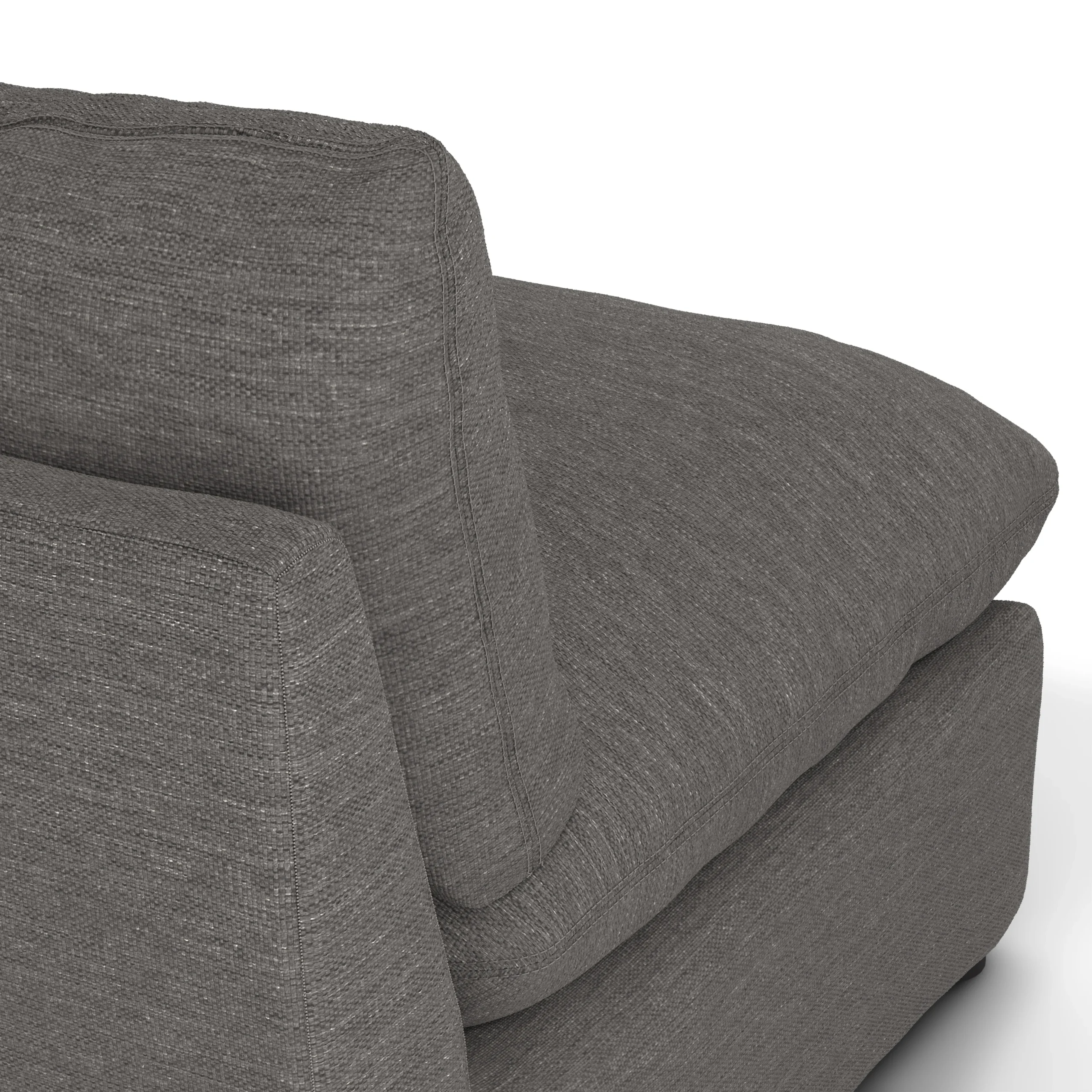 Leigh 79_ Armless Modular Sofa - Silver Gray - Image 8