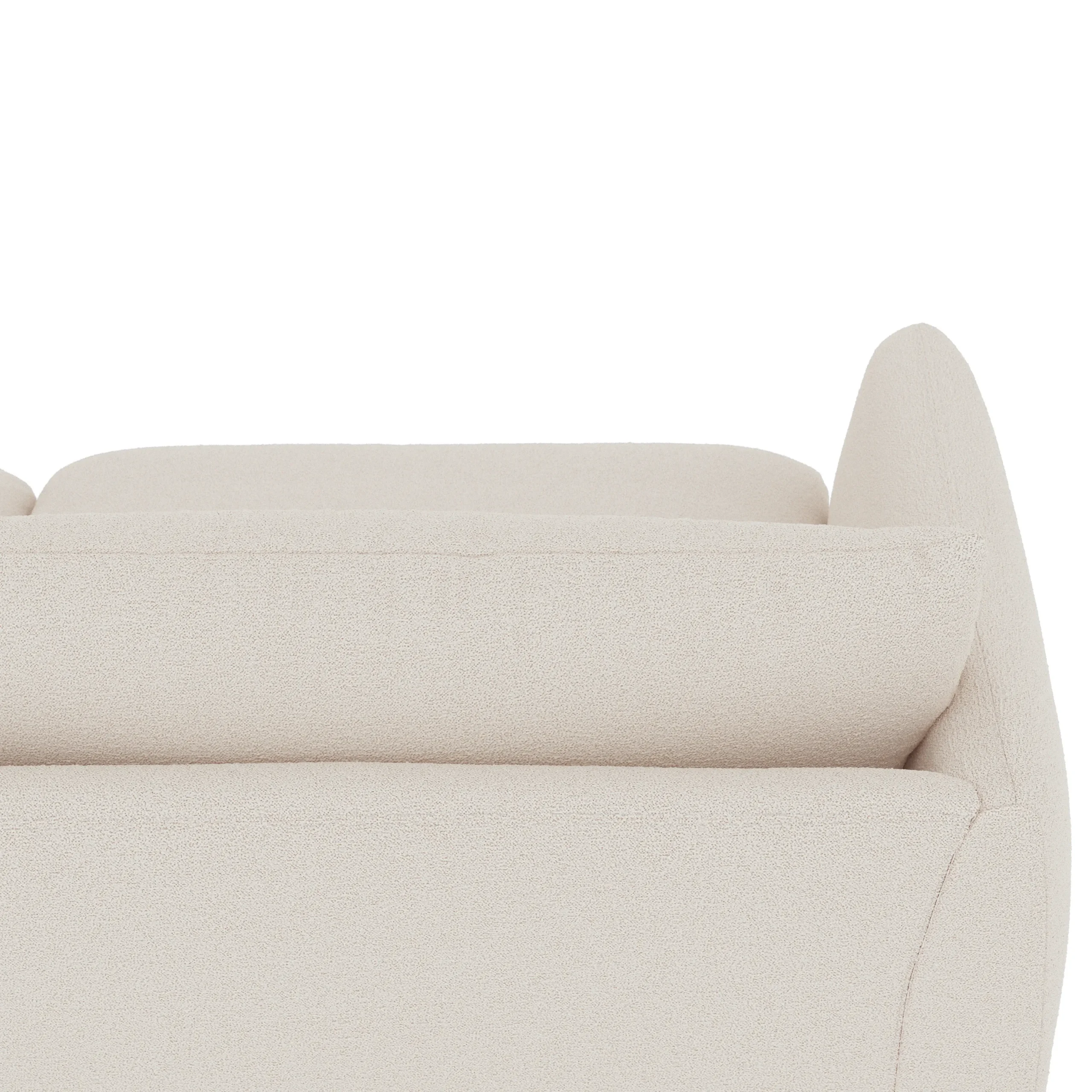 Leigh 92_ Modular Sofa - Ivory Wool Bouclé - Image 4