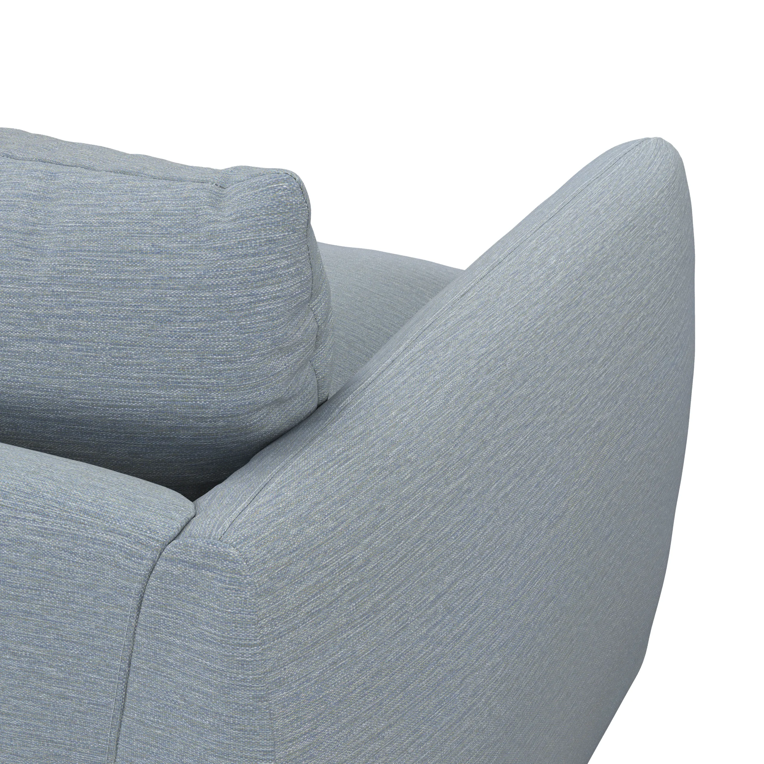 Leigh 92_ Modular Sofa - Silver Light Blue - Image 7