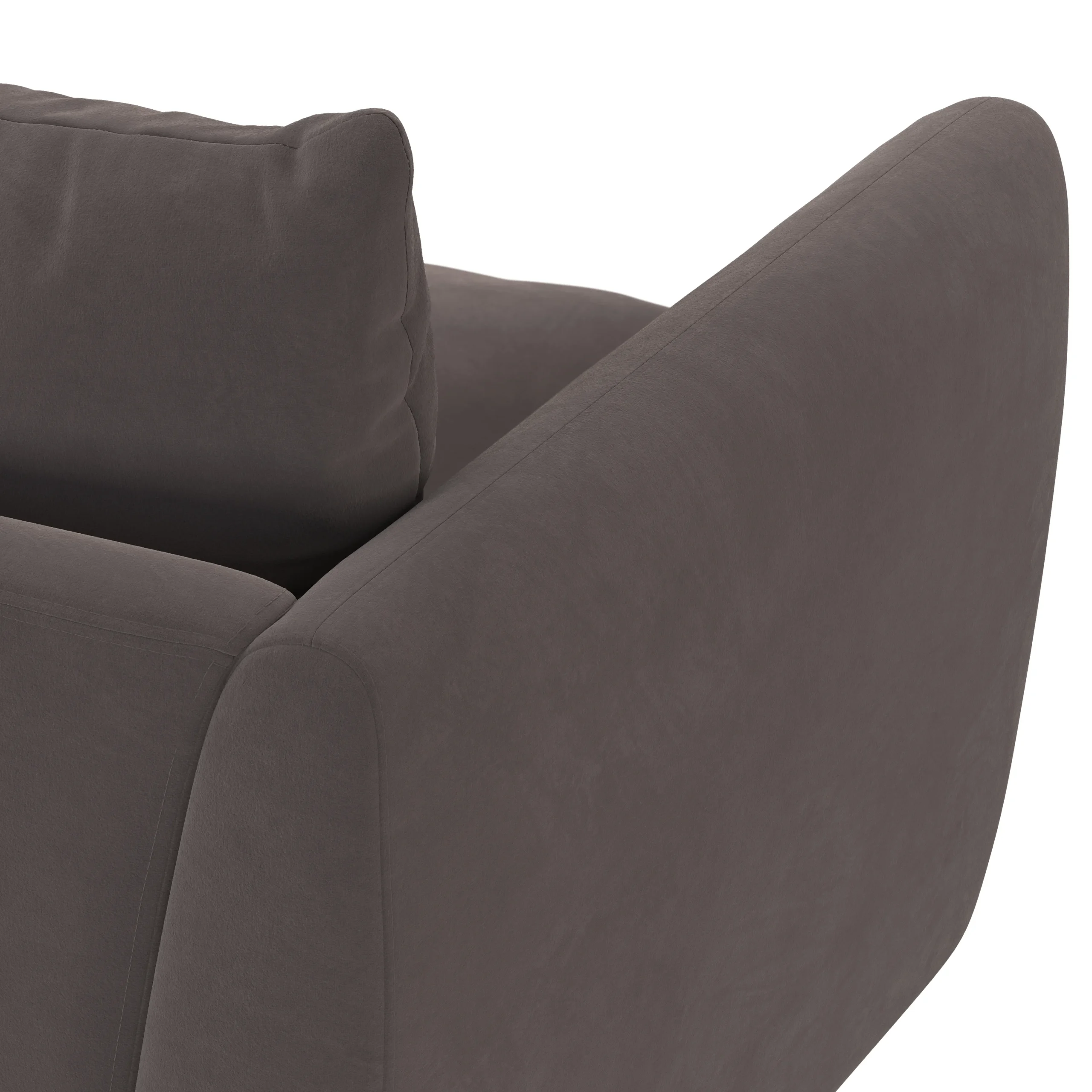 Leigh 92_ Velvet Modular Sofa - Hale Warm Gray - Image 8