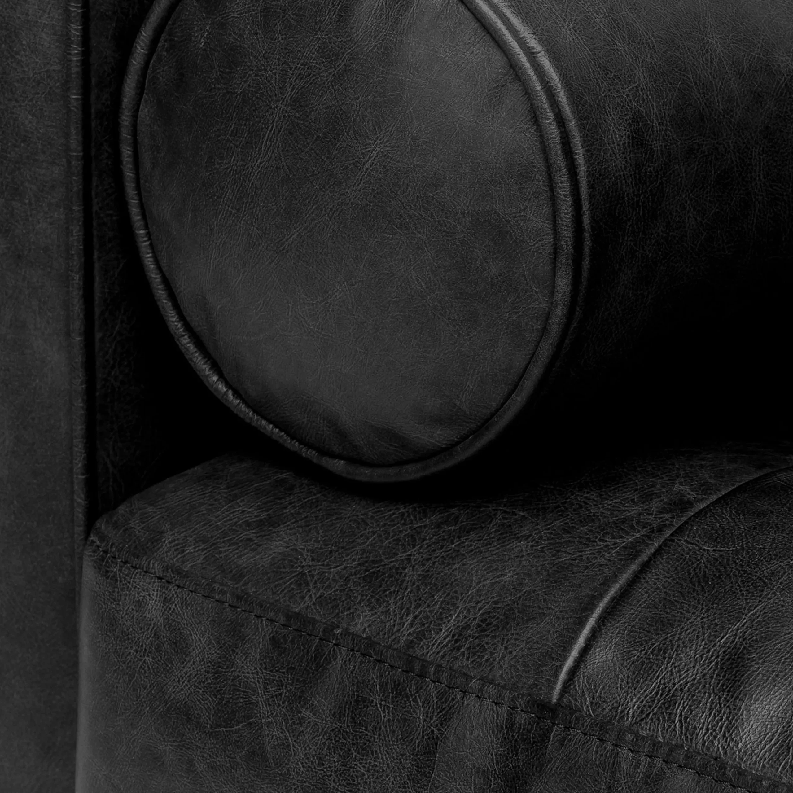 Sven 42_ Tufted Leather Lounge Chair - Oxford Black - Image 6