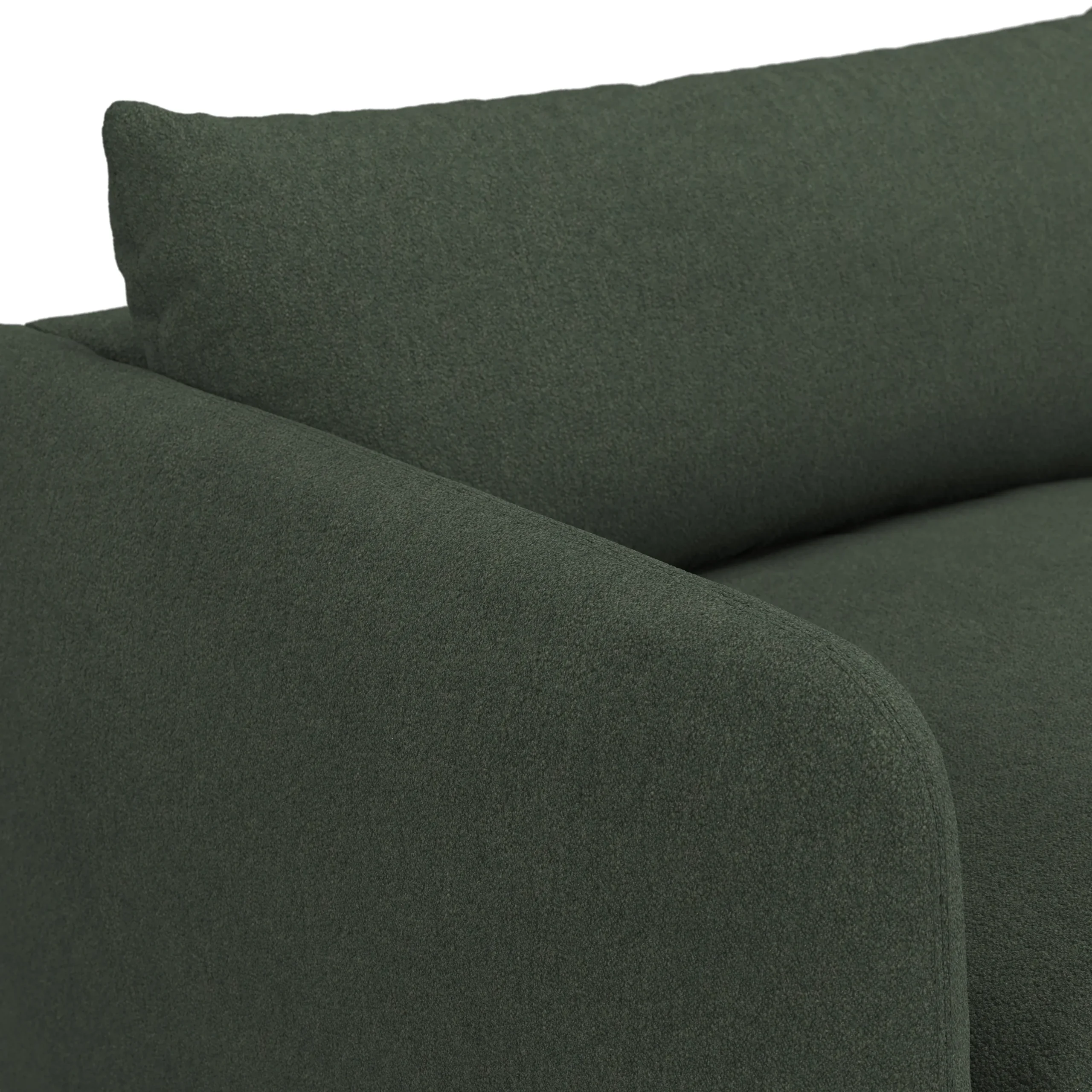 Leigh 131.5_ Modular Sofa - Green Wool Bouclé - Image 8