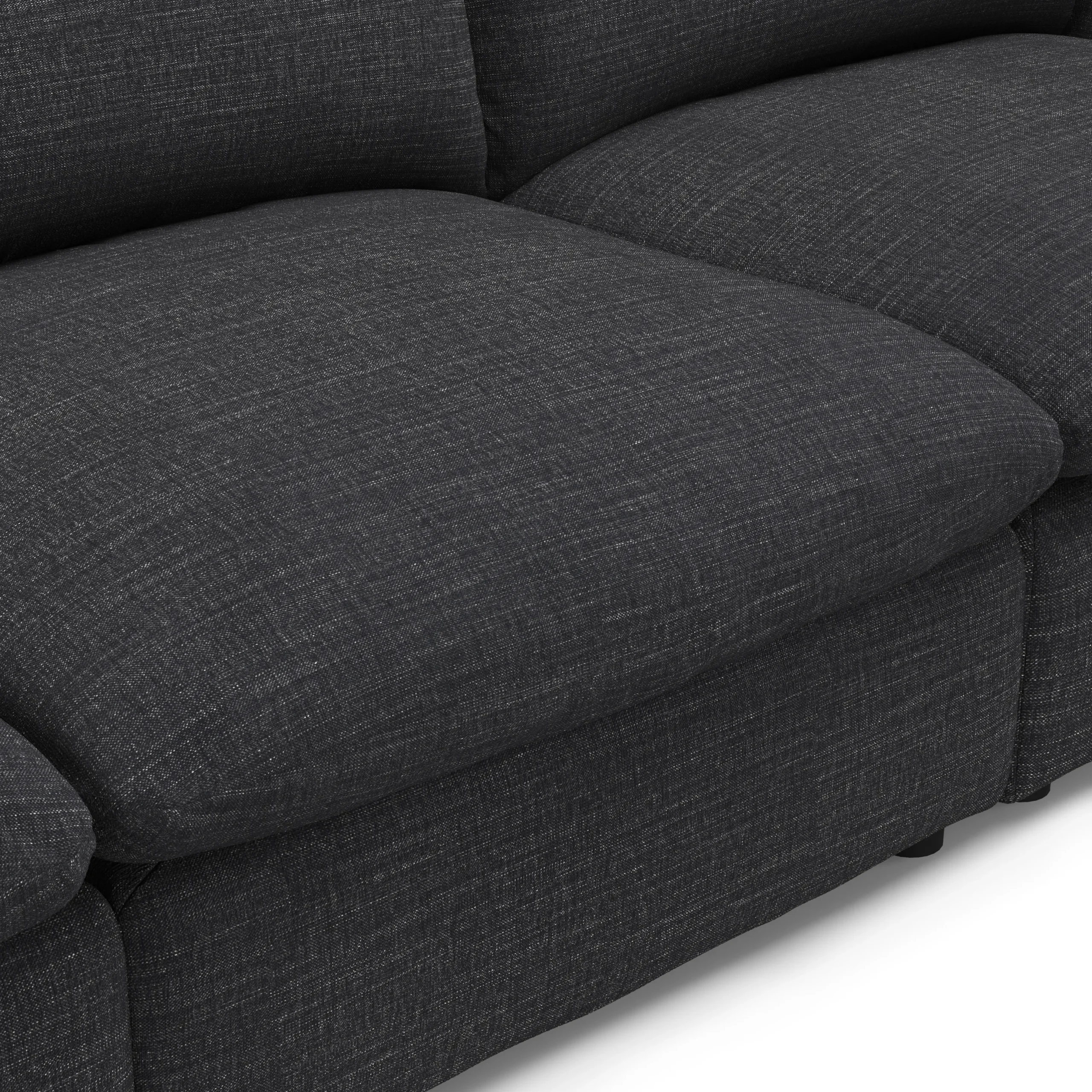 Leigh 131.5_ Modular Sofa - Napa Charcoal - Image 8